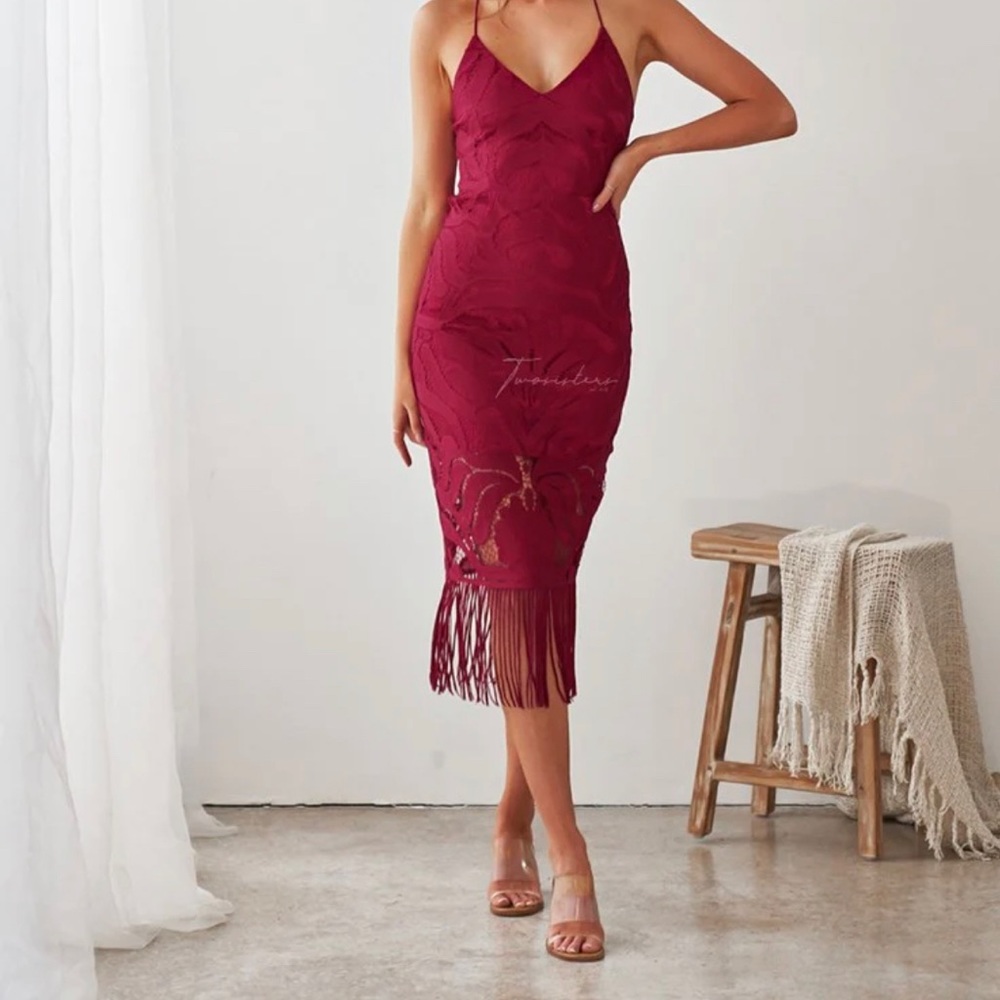 NWOT Twosisters Khaleesi dress - cerise - size 10